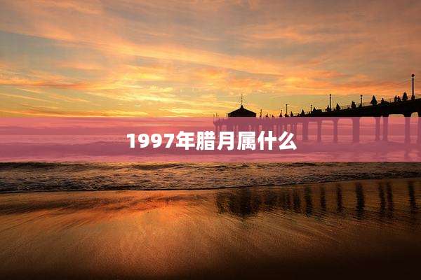 1997年腊月属什么