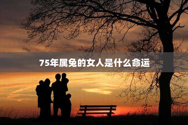 75年属兔的女人是什么命运