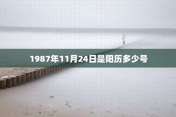 1987年11月24日是阳历多少号