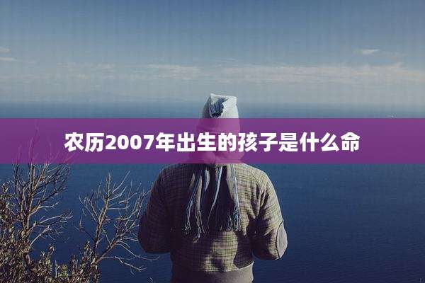 农历2007年出生的孩子是什么命