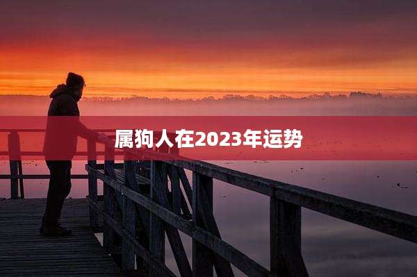 属狗人在2023年运势