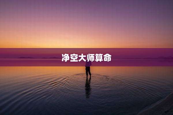 净空大师算命