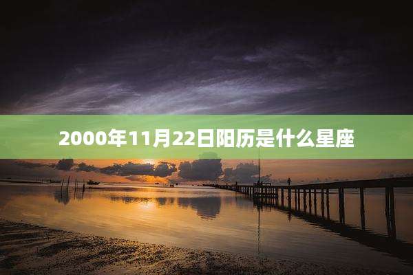 2000年11月22日阳历是什么星座