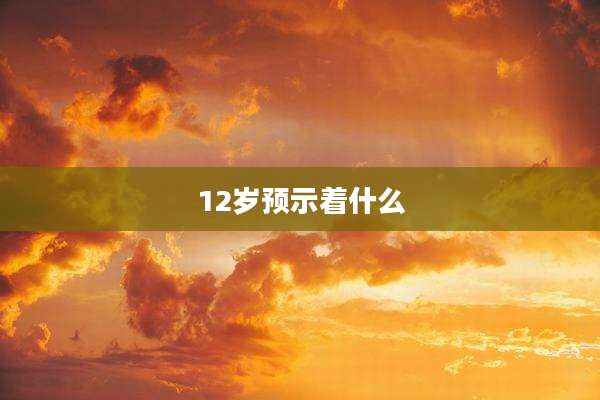 12岁预示着什么