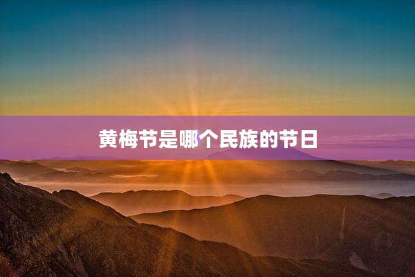 黄梅节是哪个民族的节日