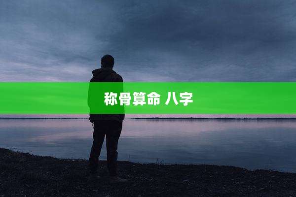 称骨算命 八字