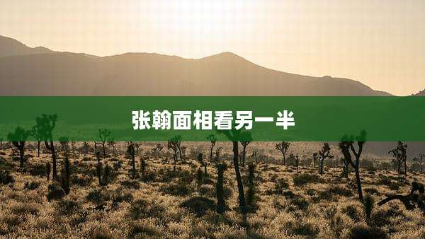 张翰面相看另一半