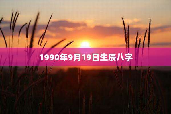 1990年9月19日生辰八字