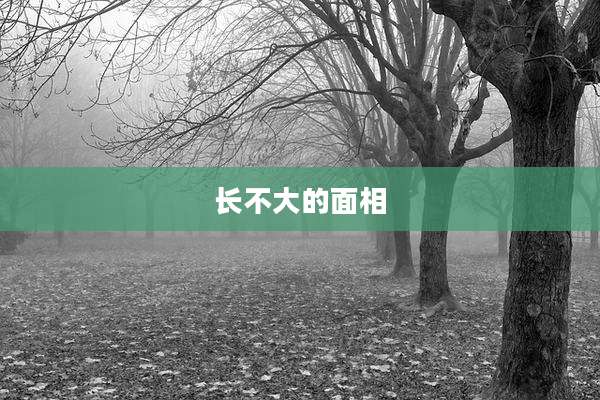 长不大的面相