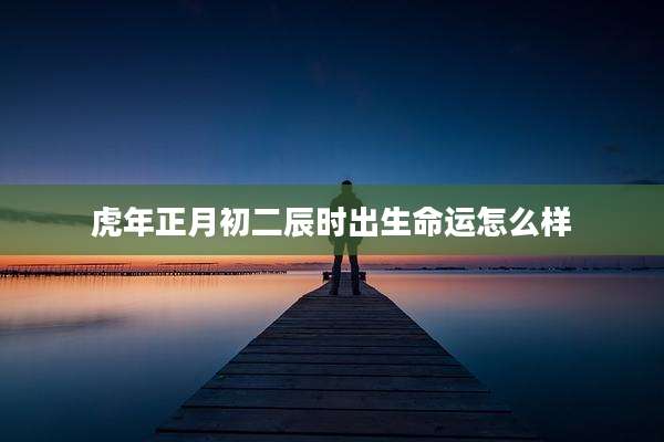 虎年正月初二辰时出生命运怎么样