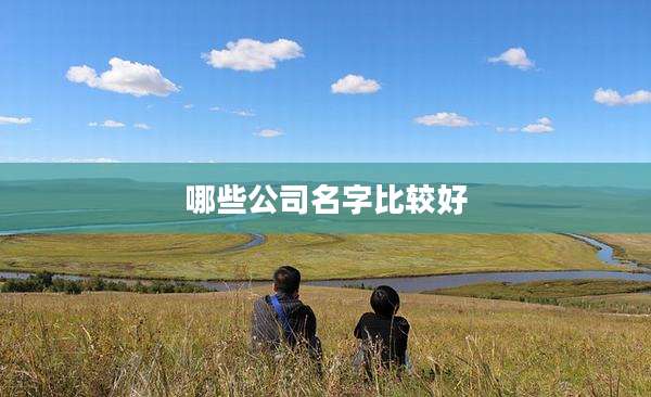 哪些公司名字比较好