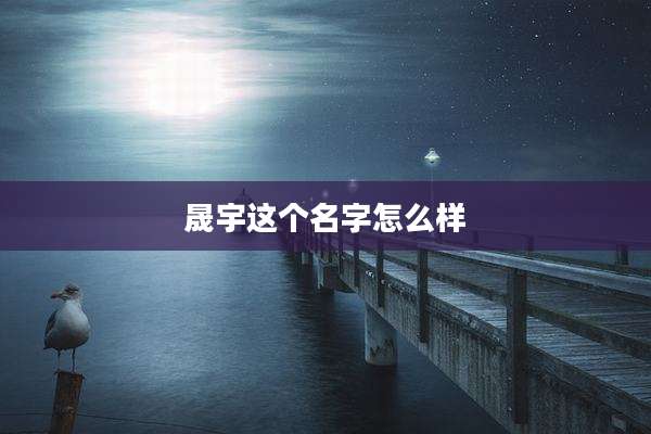晟宇这个名字怎么样