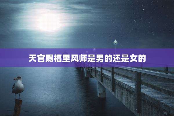天官赐福里风师是男的还是女的