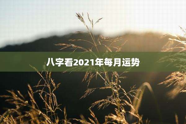 八字看2021年每月运势