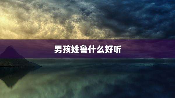 男孩姓鲁什么好听