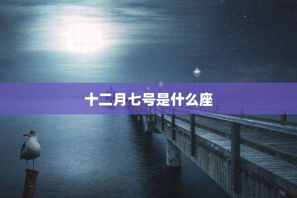 十二月七号是什么座