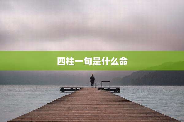 四柱一旬是什么命