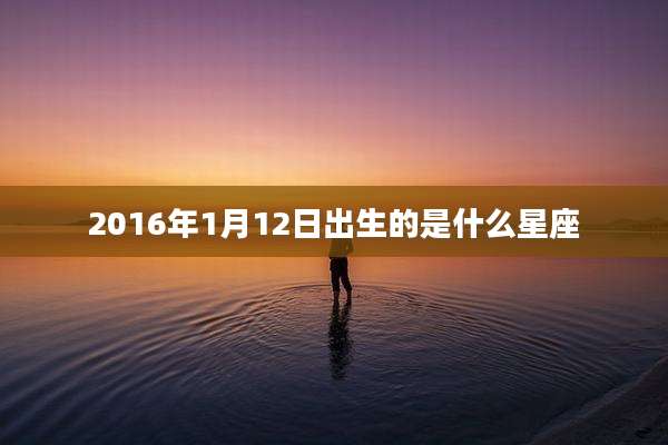 2016年1月12日出生的是什么星座