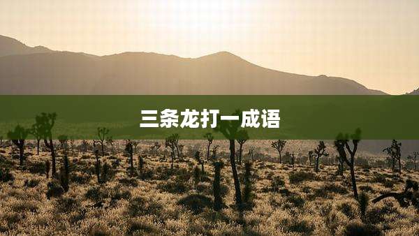 三条龙打一成语