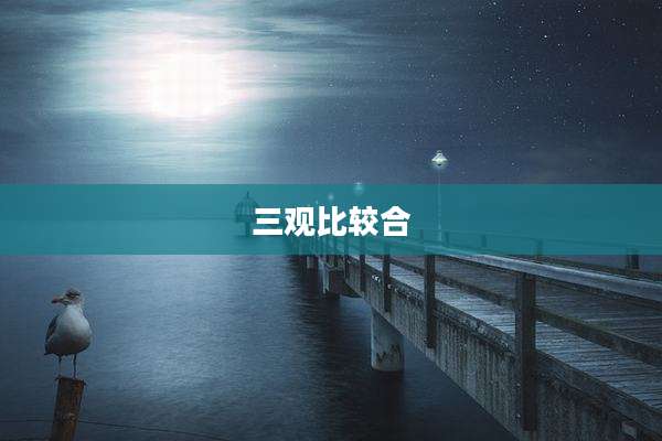 三观比较合