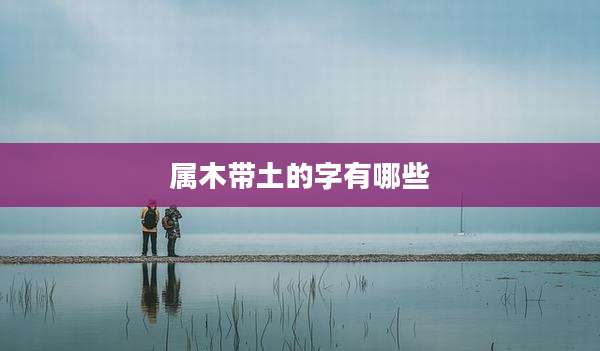 属木带土的字有哪些