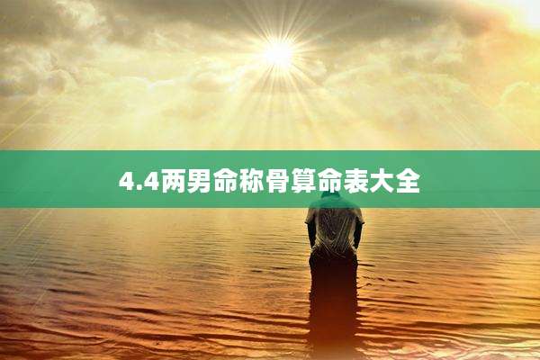 4.4两男命称骨算命表大全