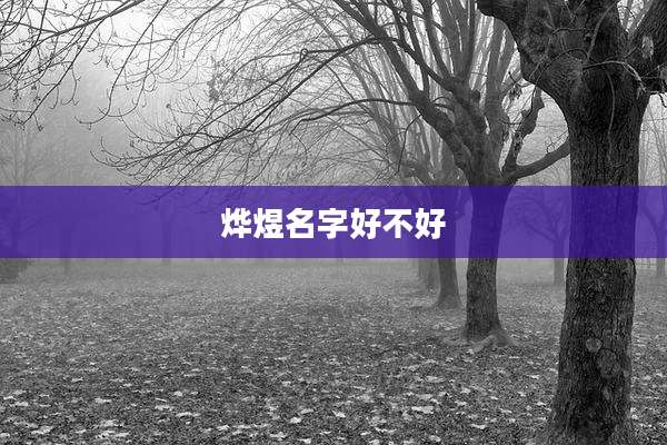 烨煜名字好不好