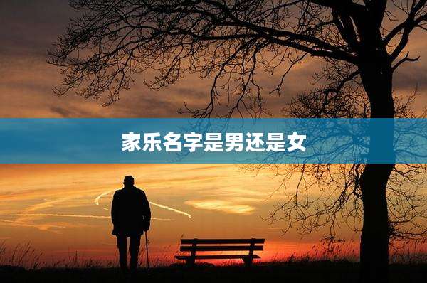 家乐名字是男还是女