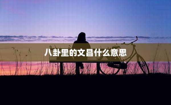 八卦里的文昌什么意思