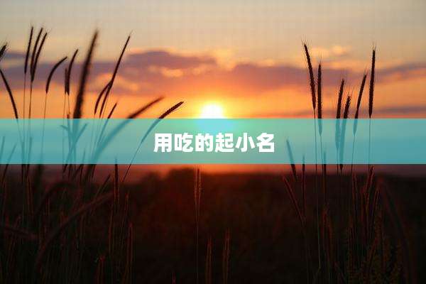 用吃的起小名