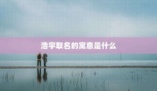 浩宇取名的寓意是什么