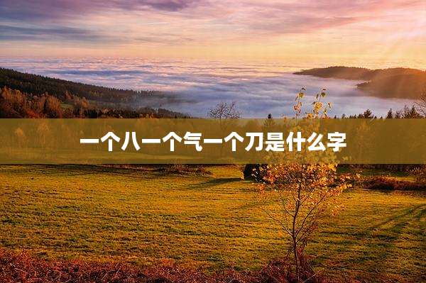 一个八一个气一个刀是什么字