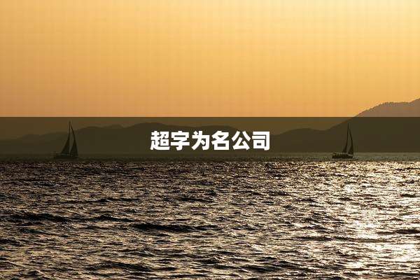 超字为名公司