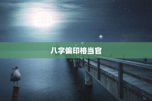 八字偏印格当官