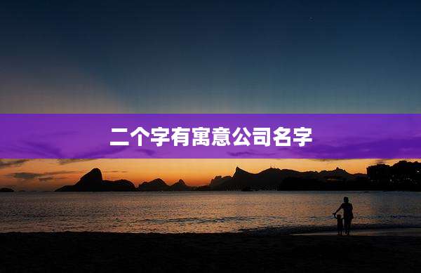 二个字有寓意公司名字