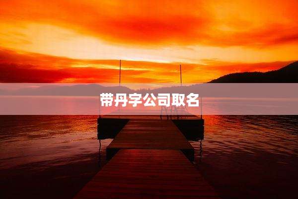 带丹字公司取名