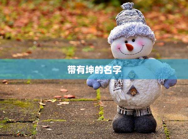 带有坤的名字
