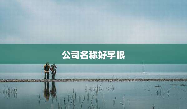 公司名称好字眼