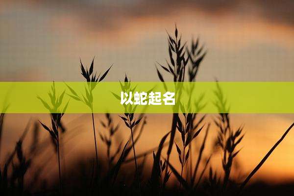以蛇起名