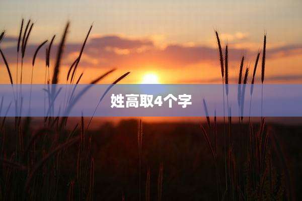 姓高取4个字