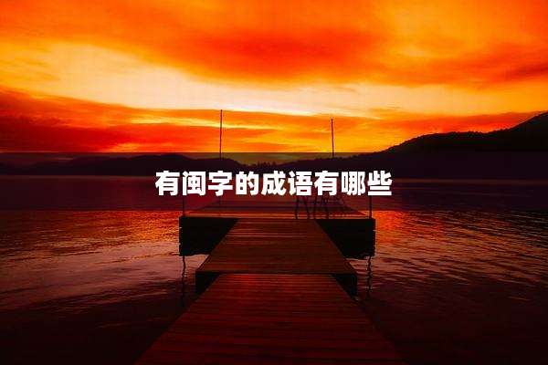 有闽字的成语有哪些