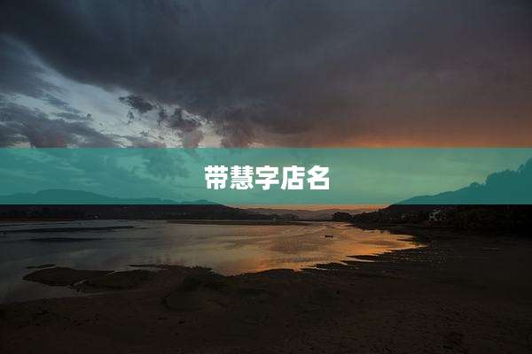带慧字店名