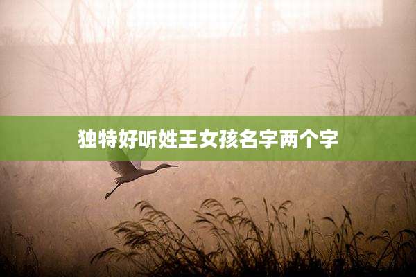 独特好听姓王女孩名字两个字