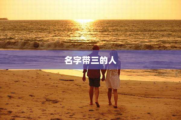 名字带三的人