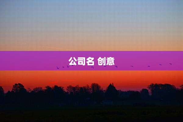 公司名 创意