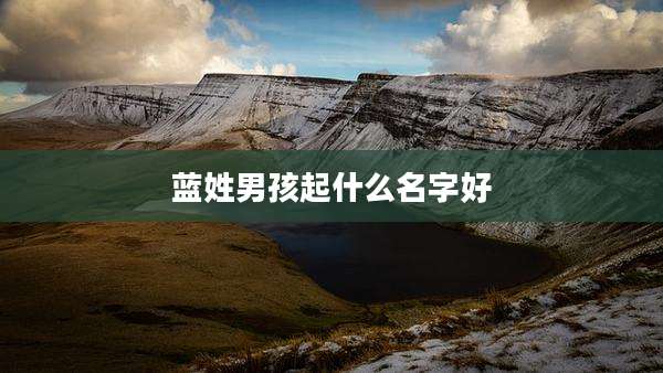 蓝姓男孩起什么名字好
