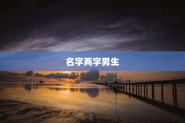 名字两字男生