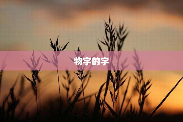 物字的字