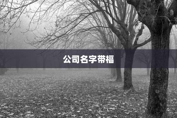 公司名字带福