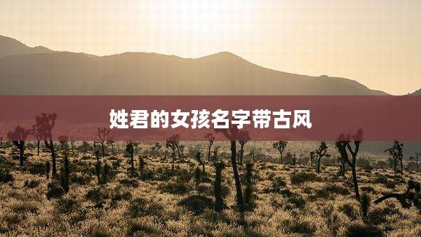 姓君的女孩名字带古风